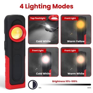Torcia da Lavoro LED Mini Magnetica Piatta EDC con 4 Modalità, Impermeabile IP44, Dimmerabile, Luce Tascabile per Riparazioni ed Emergenze - Product Image 4