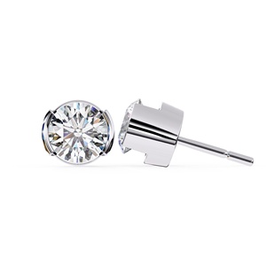 Pendientes de Diamantes Cultivados en Laboratorio de Oro Sólido de 14K con Certificado IGI, Diseño de Lujo, 1.5 CT Cada Uno, Forma Redonda, Joyería para Mujer, Moda de Boda - Product Image 1