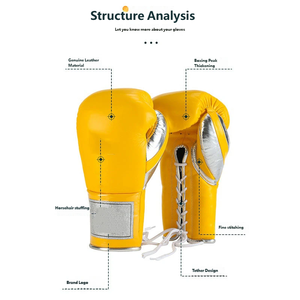 Guantes de Boxeo LaceUp, Nueva Llegada, Guantes de Boxeo de Cuero con Logotipo Personalizado, Guantes de Boxeo Profesionales para Entrenamiento de MMA - Product Image 2