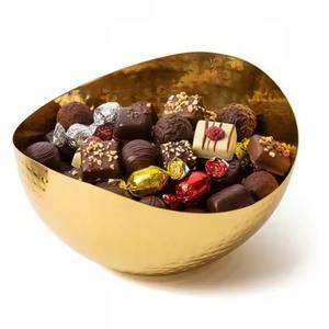 Bol à chocolat en métal pour service de table, bol à bonbons en acier inoxydable pour fruits secs et en-cas - Product Image 1