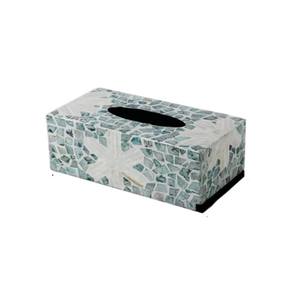 Boîte à mouchoirs rectangulaire en nacre incrustée, porte-papier moderne de luxe fait main, imperméable, décoratif pour salle de bain, coquilles de capiz - Product Image 3