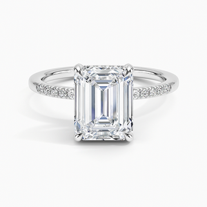 แหวน BOJ รุ่น 054 ทรง Emerald Cut เงินแท้ 925 Viviana ประดับเพชรโมอิสซาไนต์ 1/4 วง  รับรองโดย GRA น้ำหนัก 2 กะรัต สี D แหวนสำหรับวันครบรอบแต่งงาน - Product Image 1