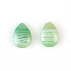 Cuentas de Ágata Verde Natural Premium con Banda, Cuarzo Facetado, Forma de Pera de 10x14mm, Calibradas, Sueltas, para Fabricación de Joyería, Proveedor - Product Image 1