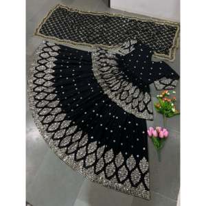 Beautiful Wedding Apparel Elegant Party Wear <b>Top</b> Lehenga with Dupatta - Product Image 2