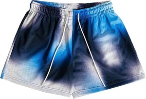 Shorts de basketball en mesh pour hommes, style streetwear, taille haute, élastique, logo frontal, 100% polyester, impression personnalisée unie - Product Image 2