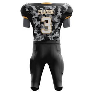 High Quality Men Accept Custom Designs American Football Wear Sportswear Printed Short Sleeve Quick Dry 100% Polyester - Product Image 2