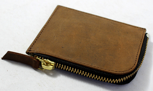 Custom High Quality Leather Coin Pouch Bag Zipper Closure Hand Stitched Jewelry Pouch Cosmetic Storage Coin Purses - Product Image 1