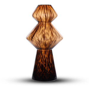 Jarrón de Vidrio con Estampado de Leopardo de Alta Calidad, Elegante Centro de Mesa para Sala de Estar y Decoración del Hogar - Product Image 3
