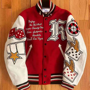 Premium Letterman <b>Jacket</b> Streetwear Polyester Long Sleeve Varsity <b>Jackets</b> Sportswear Factory Price Cheap Baseball <b>Jacket</b> For <b>Men</b> - Product Image 2