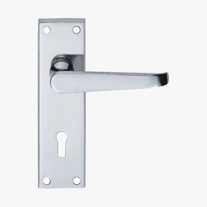 Manija de Puerta con Cerradura de Palanca Cromada de Latón de 150 mm de la Mejor Calidad, Duradera, Fácil de Instalar, para Dormitorio, Cocina, Baño, Sala de Estar - Product Image 1