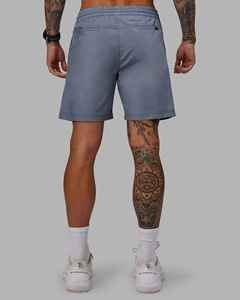 Shorts Bermuda Homme Couleur Unie Taille Mi-Haute Élastique Respirant Décontracté en Polyester Tissé avec Poches - Product Image 6