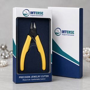 Pince coupante professionnelle de précision pour bijoux avec poignée ergonomique jaune - Product Image 6