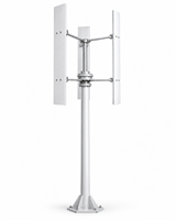 Éolienne domestique 600W 800W 1kW 24V 48V à axe vertical (VAWT) pour système hybride solaire hors réseau sur toit
