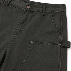 Pantalones Cortos Vaqueros Extra Grandes Personalizados para Hombre, Estilo Vintage, Lavados, Holgados, Informales - Product Image 6