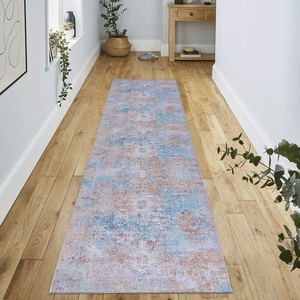 Tapis de couloir lavable MAVAL jaune 2' 6'' x 10' - Couleur jaune élégante pour la décoration intérieure - Product Image 1