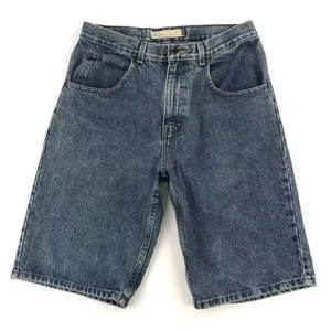 Wholesale Custom Logo 100% Cotton <b>Jogging</b> <b>Denim</b> Shorts High Quality Baggy Style Elastic Waist Washed <b>Denim</b> Shorts - Product Image 1