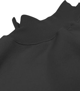 <b>Women</b> <b>Black</b> Mock Neck Sweatshirt Oversized Drop Shoulder <b>Long</b> <b>Sleeve</b> Pullover Casual Loose <b>Top</b> - Product Image 4