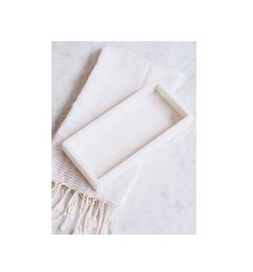 Plateau rectangulaire en marbre de haute qualité pour le service du café, les réceptions et la décoration de table haut de gamme - Product Image 1