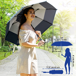 Suncity Compact Protection Uv Auto Open/Close Double Vented Canopy - <b>Windproof</b> Sun Custom <b>Umbrella</b> - Product Image 3