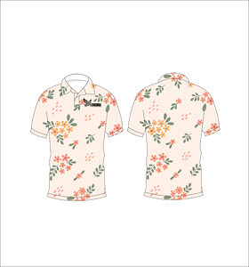 Polo Personalizado con Diseño Floral Minimalista, Absorbente de Humedad, Manga Corta, para Golf, Casual, Ropa de Verano - Product Image 1
