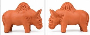 Handmade Wood Chinese Rhinoceros Figurine Modern <b>Rustic</b> <b>Home</b> <b>Decor</b> Indoor Tabletop Ornament Living Room Decoration Irregular - Product Image 4