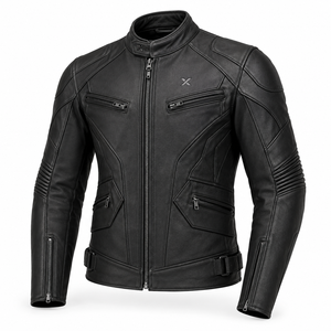 Blouson de moto en cuir de performance pour le tourisme |   Noir Charbon Rouge |   Fabricant OEM ODM |   Qualité de conception haut de gamme |   Vêtements de course - Product Image 3