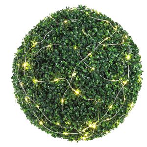 20 Alberi di Bosso Artificiali a Forma di Sfera, Verdi Tutto l'Anno, Piante Finte Decorative, Coppia di Alberi di Bosso, 2 Pezzi - Product Image 5