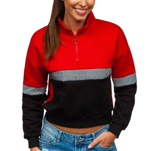 Pull à capuche d'hiver en polyester/coton de haute qualité sweat-shirt à capuche court uni pour femmes sur mesure - Product Image 5