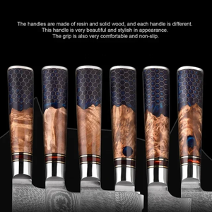 Chef Kitchen <b>Knife</b> <b>Sets</b> With Resin Wood Handle Kitchen Meat <b>Knife</b> 5 Pcs Best Quality Damascus Steel Chef <b>Knife</b> <b>Set</b> - Product Image 3