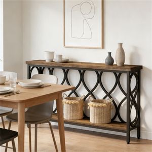 Consolle Elegante con Vano Portaoggetti per Divano, Ingresso o Soggiorno - Product Image 2