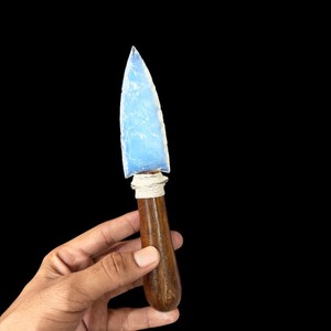Wholesale Opalite <b>Crystal</b> <b>Raw</b> Stone Arrowhead Knife Love Theme Wedding Healing Athame - Product Image 2