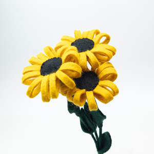 Ramo de Girasoles de Fieltro Hecho a Mano, Flores Artificiales de Fieltro al por Mayor, Girasoles de Fieltro de Lana para Decoración del Hogar, Arreglos Florales - Product Image 5