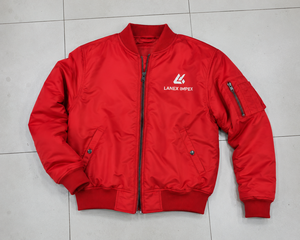 Chaqueta Bomber Roja de Invierno Personalizada al por Mayor para Hombre, Ligera, Informal, con Logotipo Bordado Personalizado, Fabricación OEM/ODM - Product Image 5