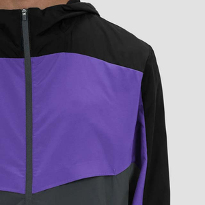 Custom Designed Unisex Hooded Streetwear 2 in 1 Windbreaker Tracksuit Set 100% Nylon Lightweight Zipper Jacket <b>Pants</b> Set - Product Image 2