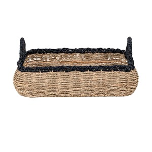 Homes Gardens Seagrass <b>Storage</b> <b>Basket</b> with Handles Handmade <b>Storage</b> <b>Basket</b> Wholesale eco-friendly Made in Viet Nam - Product Image 3