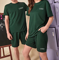 Ensemble T-shirt et short pour homme, style simple et unique, léger et respirant, OEM personnalisé, été, coton, 2025