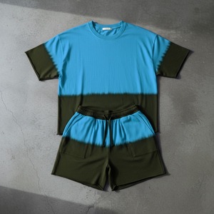 Conjunto de Camiseta y Pantalones Cortos de Verano para Hombre, Talla Grande, Transpirable, Ecológico, Cuello Redondo, Personalizado OEM - Product Image 2
