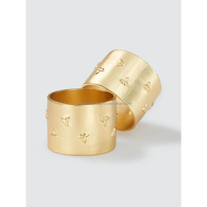 Anneaux de serviette ronds faits à la main, finition argent et or, anneaux décoratifs pour porte-serviettes et porte-mouchoirs, utilisation pour la table à manger. - Product Image 6