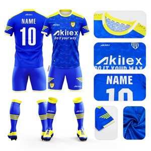 Venta al por Mayor de Fábrica, Uniforme de Fútbol Personalizado OEM, Conjunto de Entrenamiento y Competición Transpirable, Camiseta de Fútbol, Uniforme de Equipo 100% Poliéster - Product Image 4