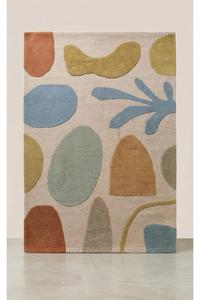 Tapis en laine anti-statique et anti-allergie, hypoallergénique, antidérapant, fait main, pour usage domestique des personnes âgées, design géométrique moderne - Product Image 2