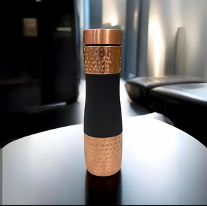 <b>Decorative</b> Design Copper Water Bottle Elegant Metal Drinkware for Healthy Hydration and Gift Giving - Product Image 4