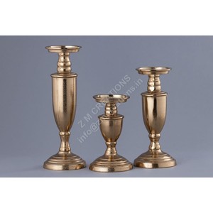 Ensembles de bougeoirs en métal doré de luxe pour la décoration de mariage et de Pâques, bougeoirs faits à la main de haute qualité, vente en gros - Product Image 1