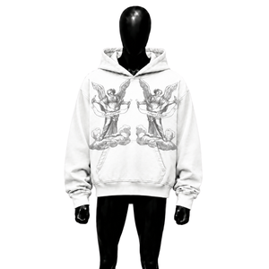 Sweat à capuche graphique White Angel, style vintage, oversize, streetwear, gothique, art céleste, épais, décontracté, unisexe, mode, en promotion - Product Image 1
