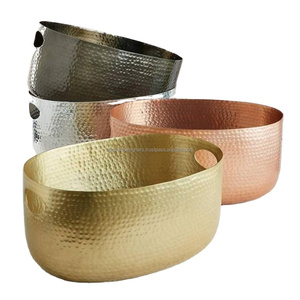 ถังแช่ไวน์สีเงินทองทองแดงผสมแชมเปญทำมือทรงถังแช่ไวน์ทำโลโก้ได้ตามต้องการ - Product Image 1