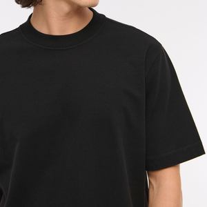 เสื้อยืดสตรีทแวร์คอกลมทรงหลวม ผ้าเฟรนช์เทอร์รี่ เสื้อยืดลำลองผู้ชาย ทรงปกติ สีเขียว ไหล่ตก เสื้อยืดเนื้อหนา - Product Image 6