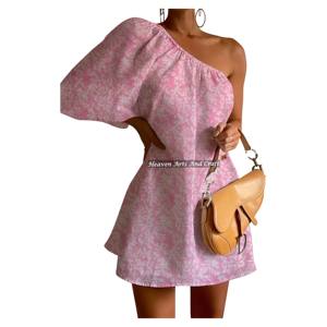 Vestido Casual de Una Sola Manga con Estampado Personalizado, Sexy, Tallas Grandes, Estampado a Mano, para Playa, de Gran Venta para Mujer - Product Image 4