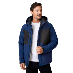 OEM Men’s Hooded Softshell Jackets <b>Waterproof</b> Windproof Outdoor <b>Winter</b> Warm Workwear Sports Gym <b>Coats</b> - Product Image 4
