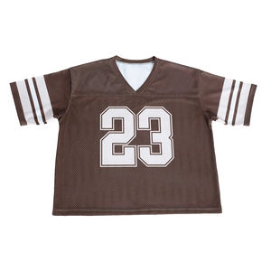 Camiseta Deportiva Corta de Fútbol, Estilo Boxy, Tejido de Poliéster Transpirable, Antibacteriana, para Fanáticos del Fútbol y Béisbol - Product Image 1