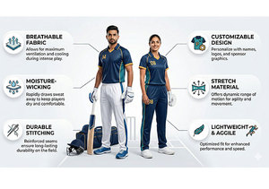 Custom Mens Cricket Uniform Set Comfortable Team Shirt Shorts Latest Design Printing Rayofive Private Limited Model - Product Image 4