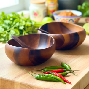 Juego de Tazones de Madera Tallados a Mano - Tazones Rústicos para Sopa y Cereal - Product Image 6